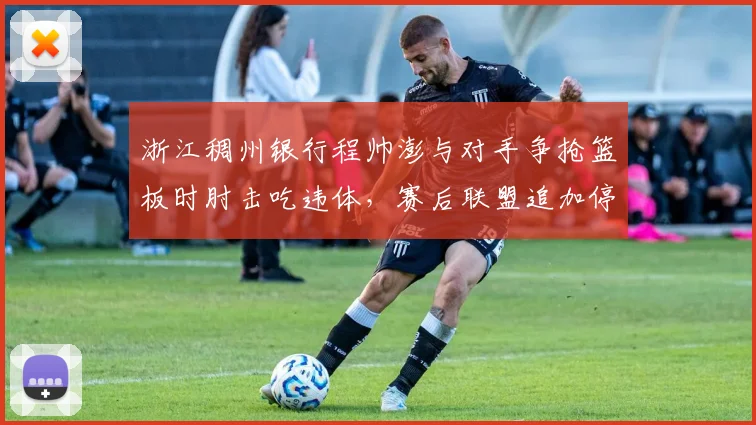 浙江稠州银行程帅澎与对手争抢篮板时肘击吃违体，赛后联盟追加停赛一场